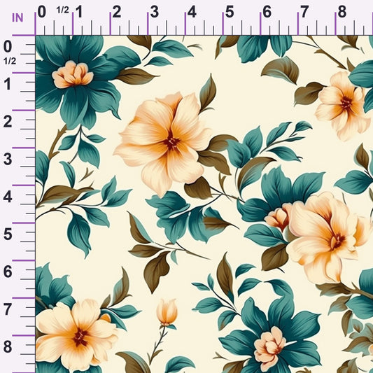 Antique Bouquet Pattern 19 Minky Fabric