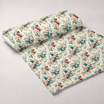 Antique Bouquet Pattern 2 Minky Fabric