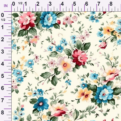 Antique Bouquet Pattern 2 Minky Fabric