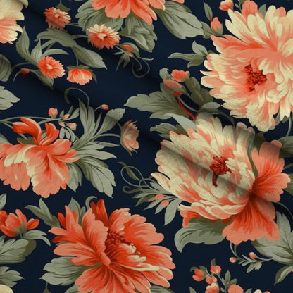 Antique Bouquet Pattern 20 Minky Fabric