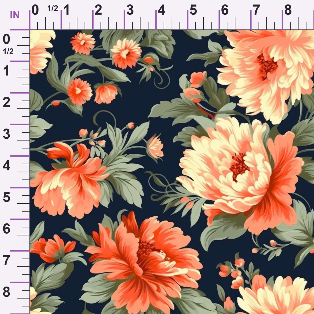 Antique Bouquet Pattern 20 Minky Fabric