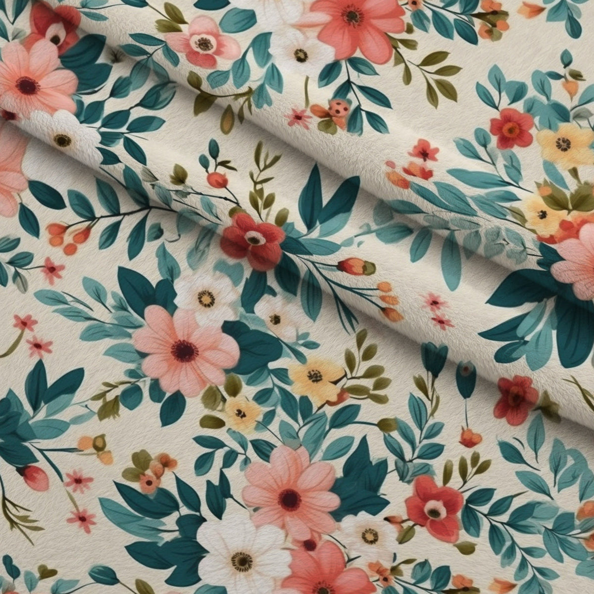 Antique Bouquet Pattern 3 Minky Fabric