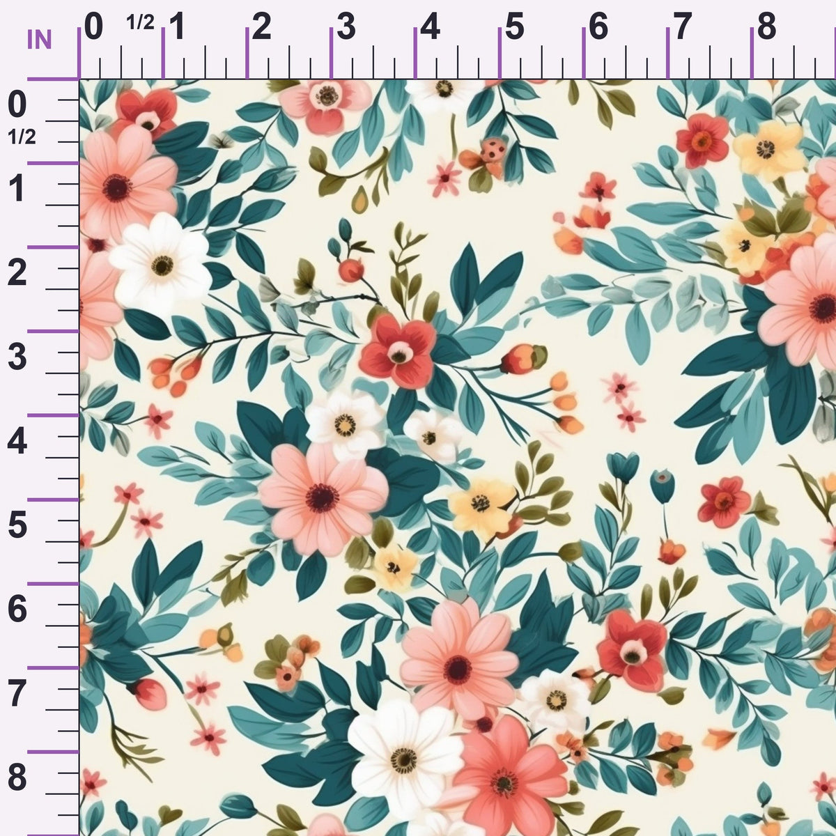 Antique Bouquet Pattern 3 Minky Fabric
