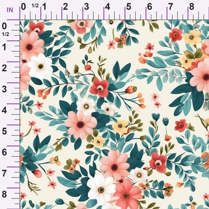 Antique Bouquet Pattern 3 Minky Fabric