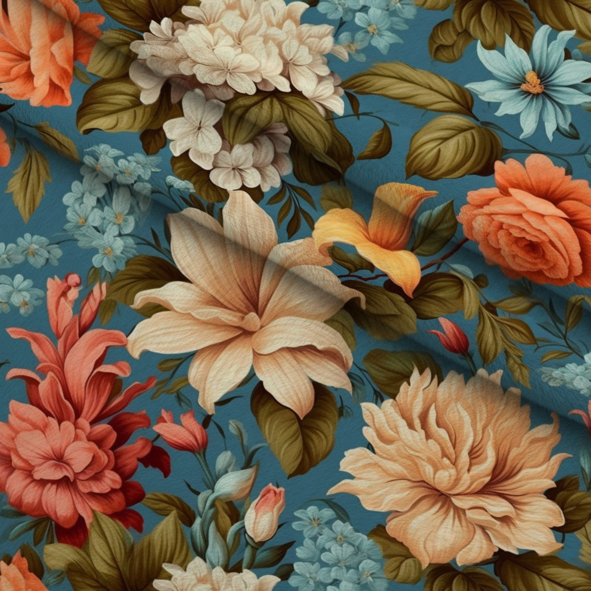 Antique Bouquet Pattern 5 Minky Fabric