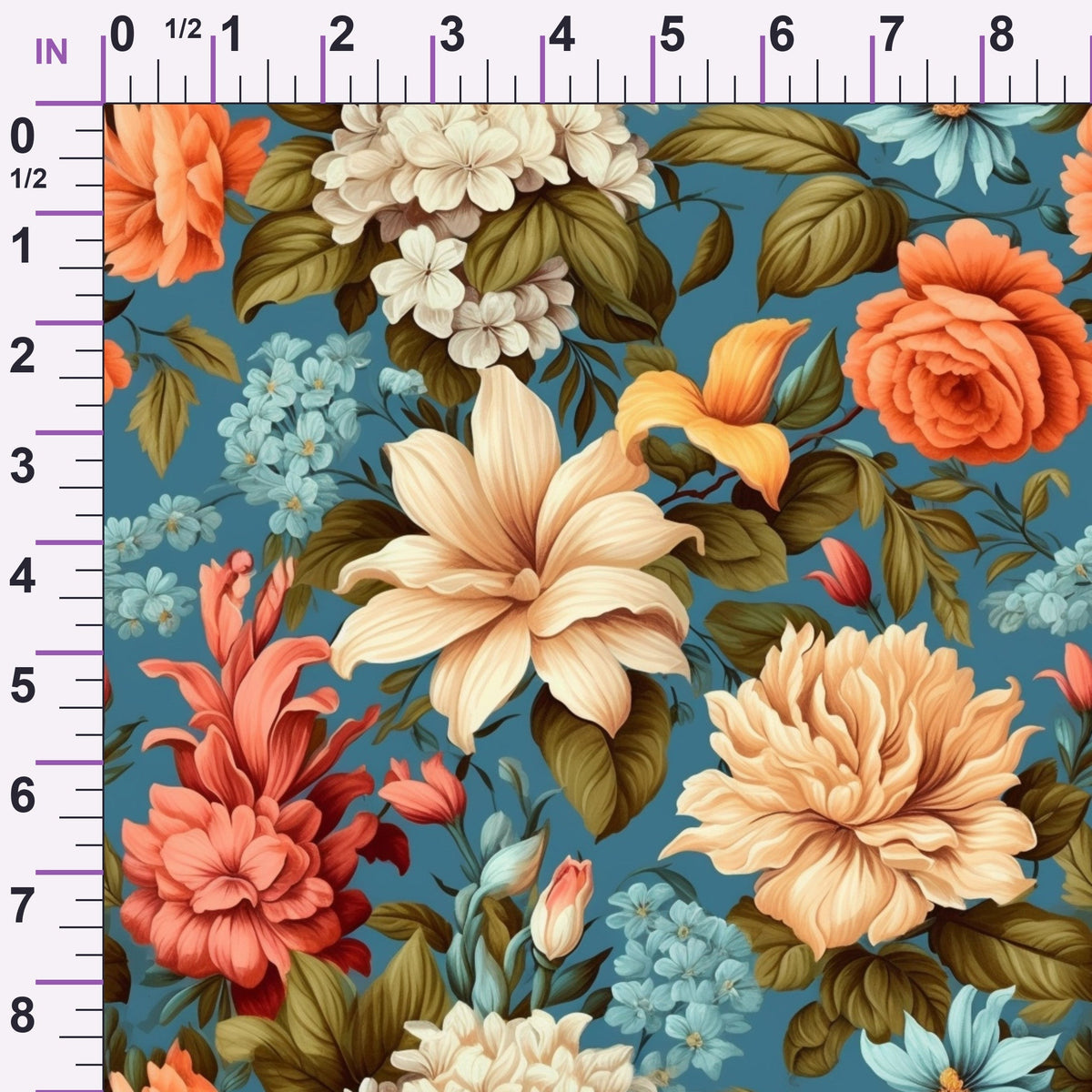 Antique Bouquet Pattern 5 Minky Fabric