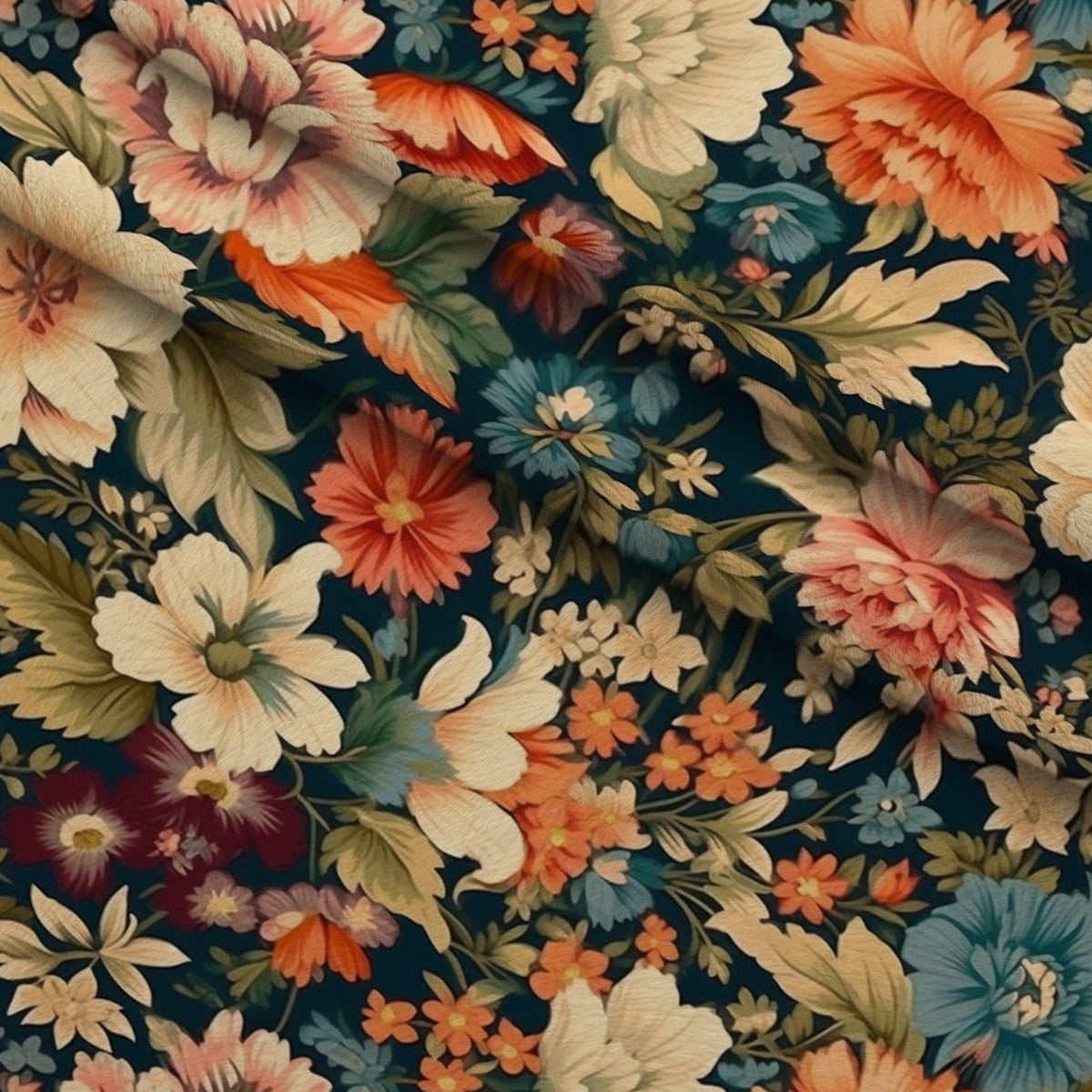 Antique Bouquet Pattern 9 Minky Fabric