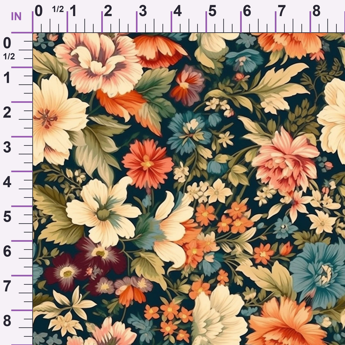 Antique Bouquet Pattern 9 Minky Fabric