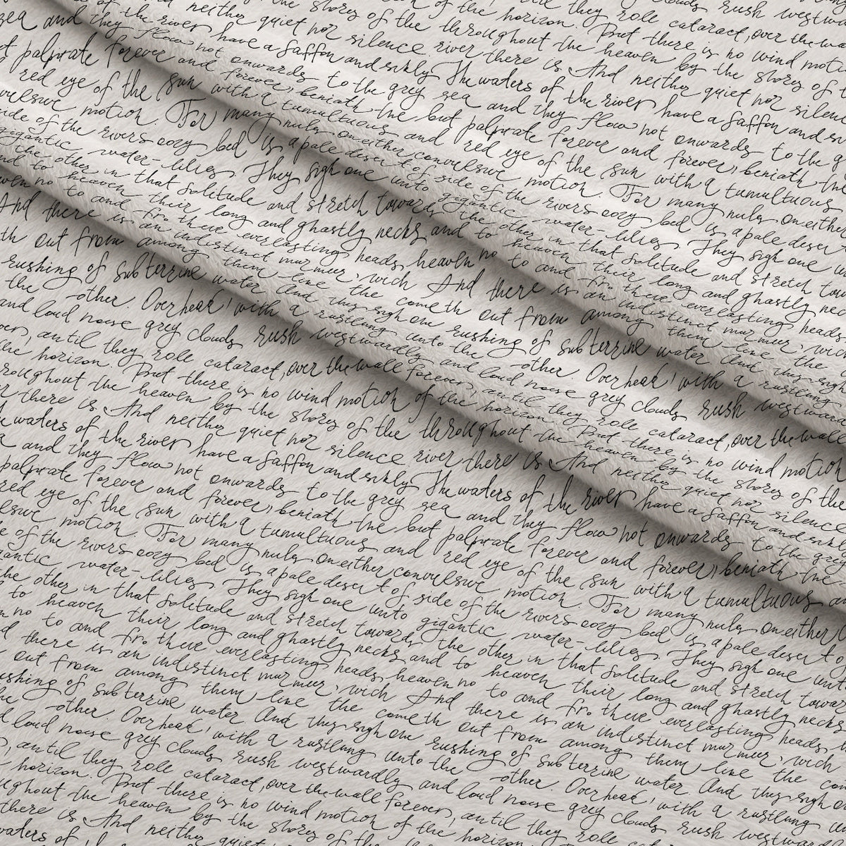 Antique Script Pattern 11 Minky Fabric