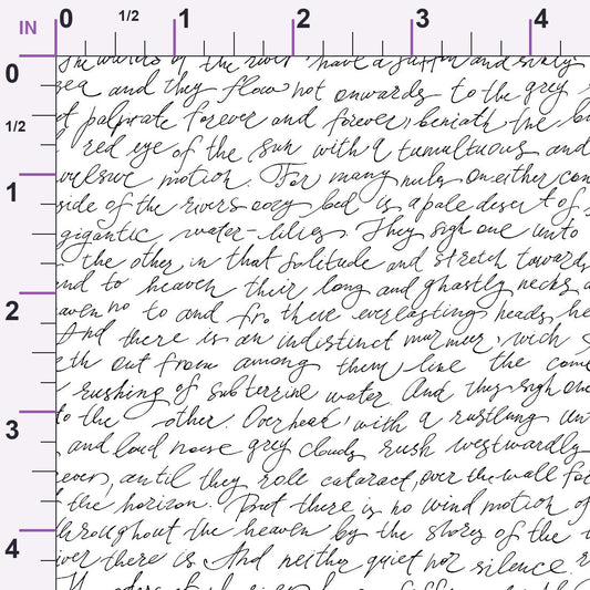Antique Script Pattern 11 Minky Fabric