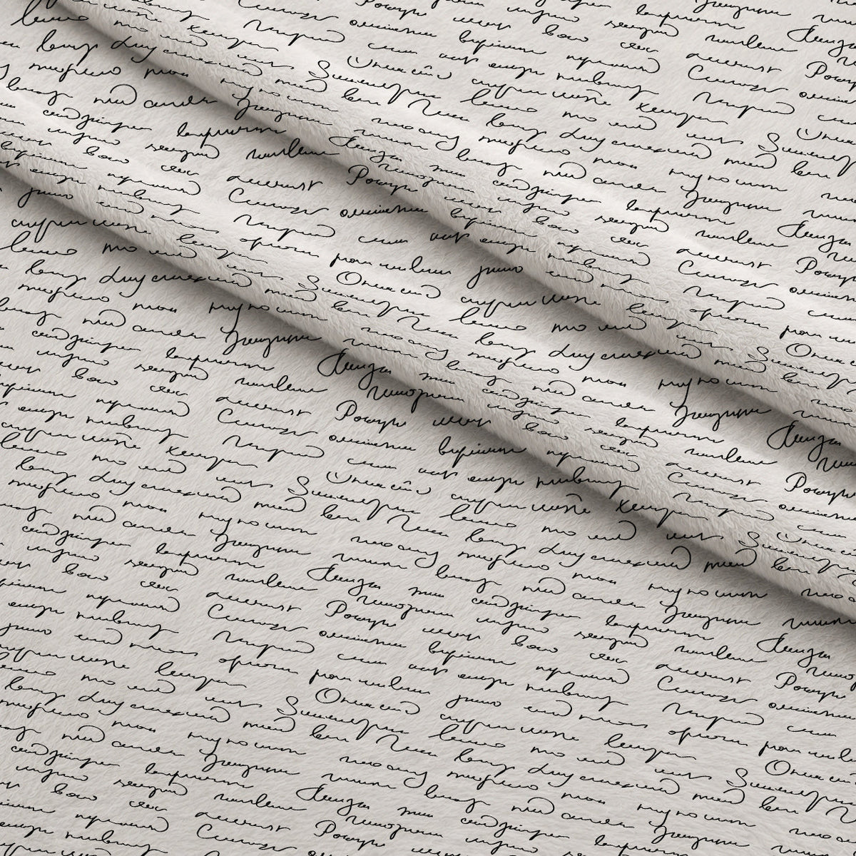 Antique Script Pattern 12 Minky Fabric