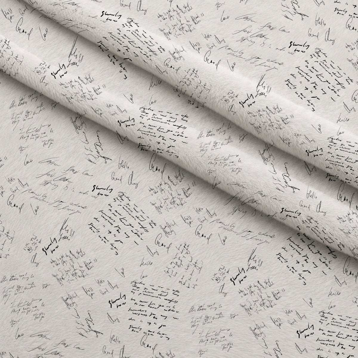 Antique Script Pattern 3 Minky Fabric