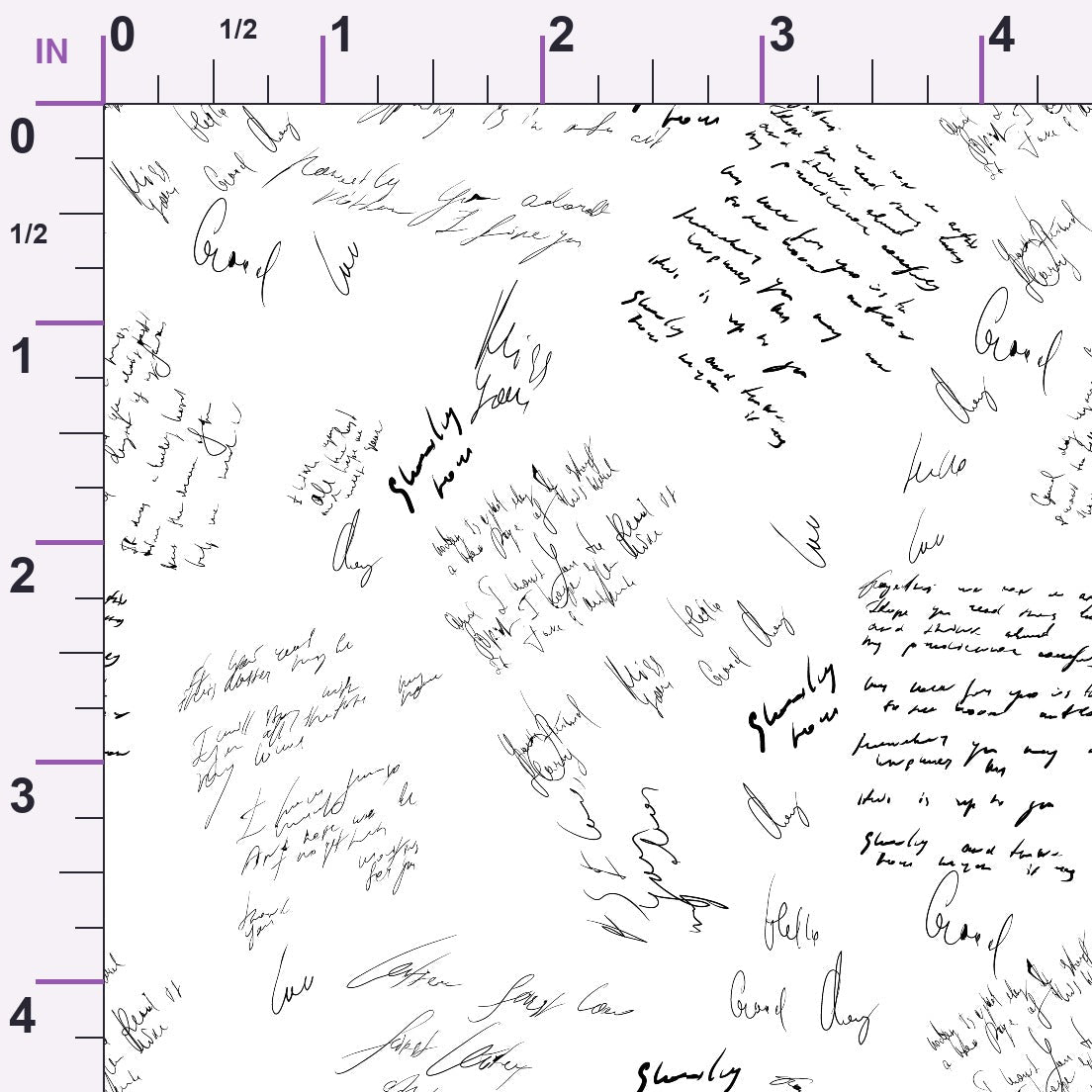 Antique Script Pattern 3 Minky Fabric