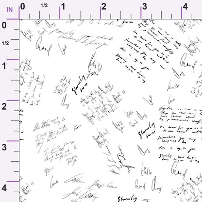 Antique Script Pattern 3 Minky Fabric