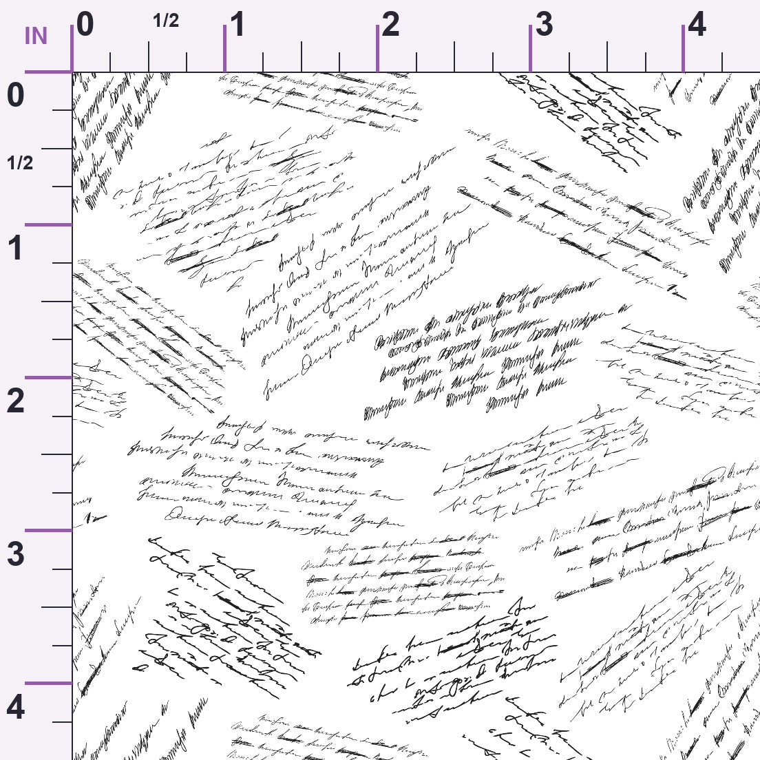 Antique Script Pattern 5 Minky Fabric