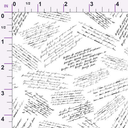 Antique Script Pattern 5 Minky Fabric