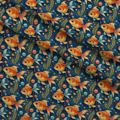 Aquarium Bubbles Pattern 1 Minky Fabric