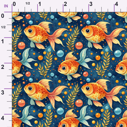 Aquarium Bubbles Pattern 1 Minky Fabric