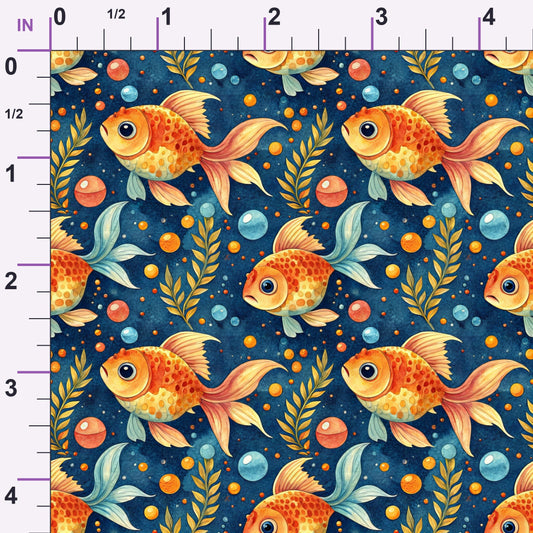 Aquarium Bubbles Pattern 1 Minky Fabric