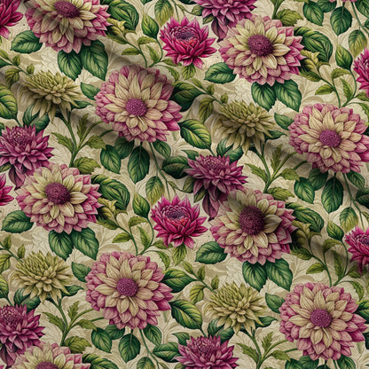 Art Nouveau Ahlias Pattern 1 Minky Fabric