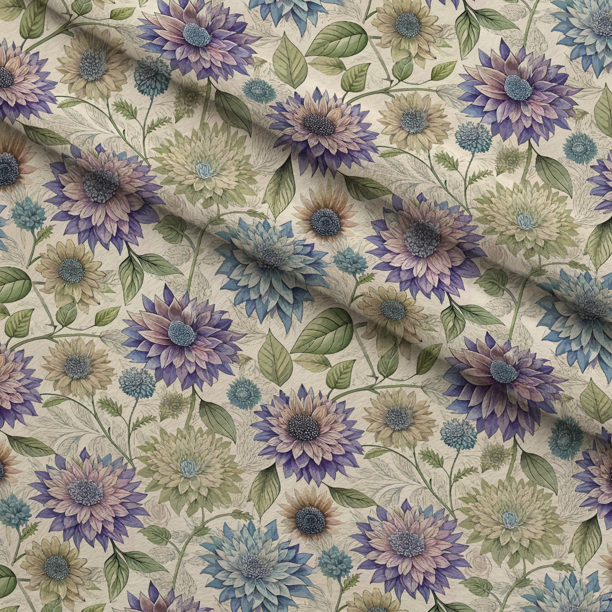 Art Nouveau Asters Pattern 1 Minky Fabric