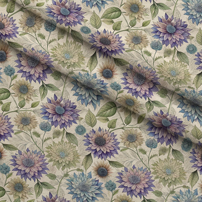 Art Nouveau Asters Pattern 1 Minky Fabric