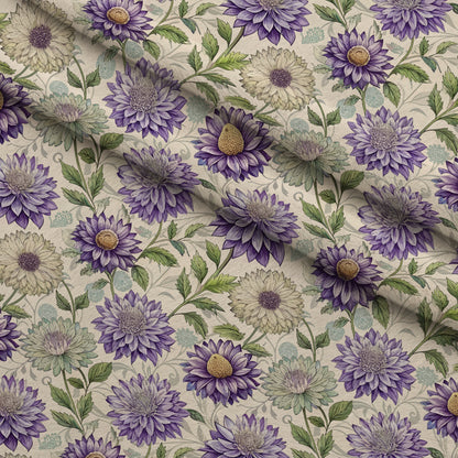 Art Nouveau Asters Pattern 2 Minky Fabric