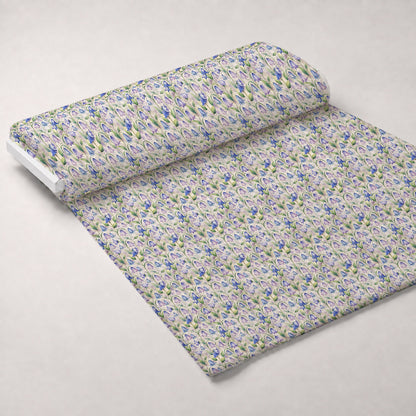 Art Nouveau Bellflowers Pattern 1 Minky Fabric