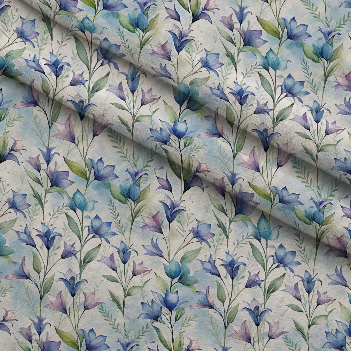 Art Nouveau Bellflowers Pattern 2 Minky Fabric