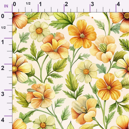 Art Nouveau Cinquefoils Pattern 2 Minky Fabric