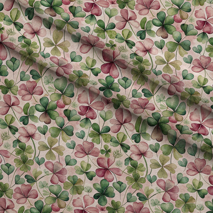 Art Nouveau Clovers Pattern 1 Minky Fabric