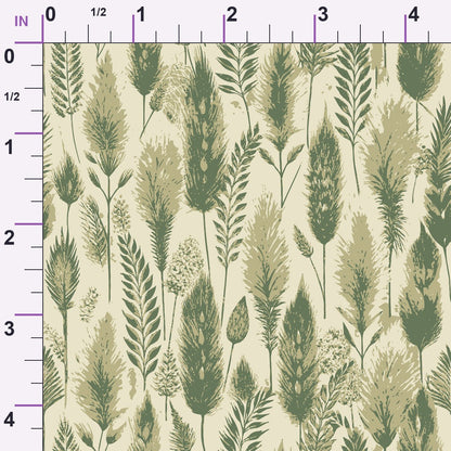 Art Nouveau Fox Tails Pattern 1 Minky Fabric