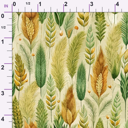 Art Nouveau Fox Tails Pattern 2 Minky Fabric