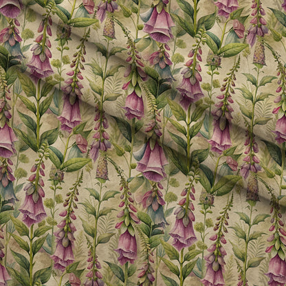 Art Nouveau Foxgloves Pattern 2 Minky Fabric