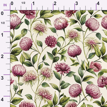 Art Nouveau Globe Amaranths Pattern 1 Minky Fabric