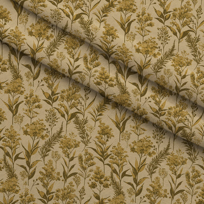 Art Nouveau Goldenrods Pattern 1 Minky Fabric