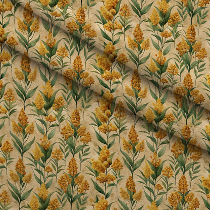 Art Nouveau Goldenrods Pattern 2 Minky Fabric