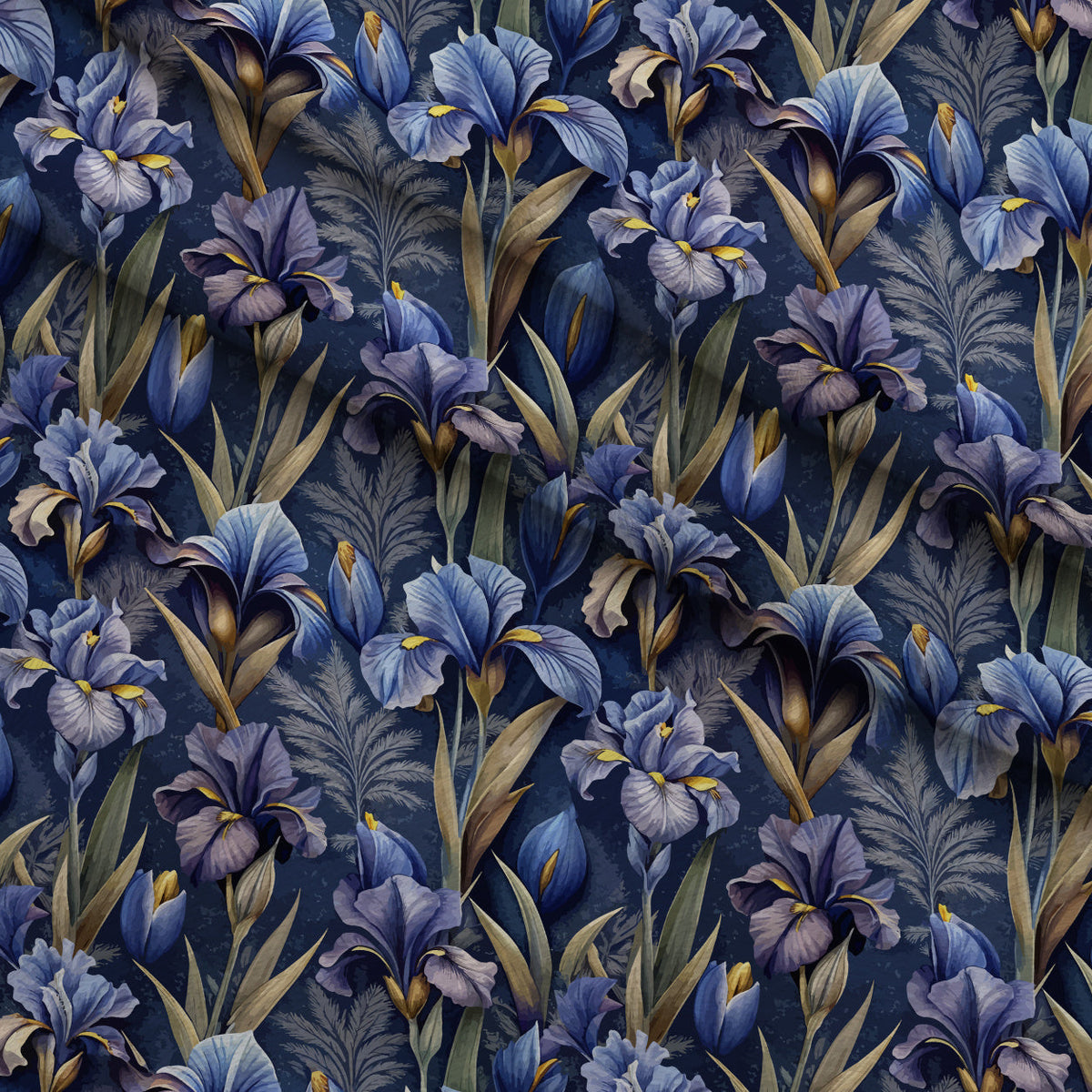 Art Nouveau Iris Sweep Pattern 1 Minky Fabric