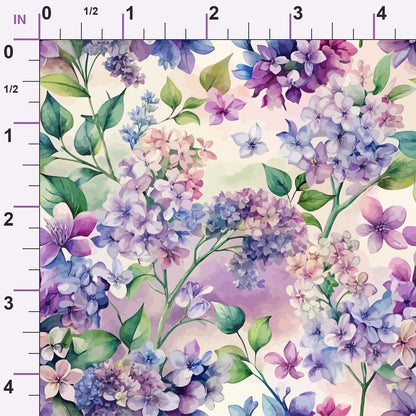 Art Nouveau Lilac Lusters Pattern 1 Minky Fabric