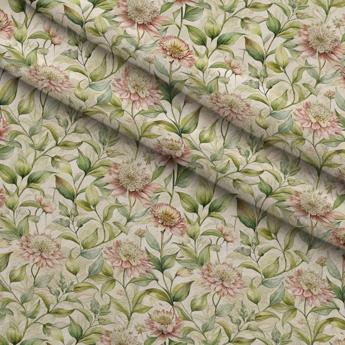 Art Nouveau Milkweed Blossoms Pattern 2 Minky Fabric