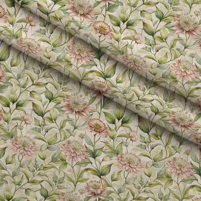 Art Nouveau Milkweed Blossoms Pattern 2 Minky Fabric