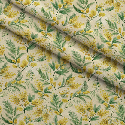 Art Nouveau Mimosa Blossoms Pattern 2 Minky Fabric