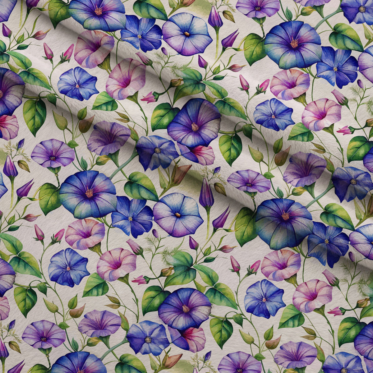 Art Nouveau Morning Glories Pattern 2 Minky Fabric