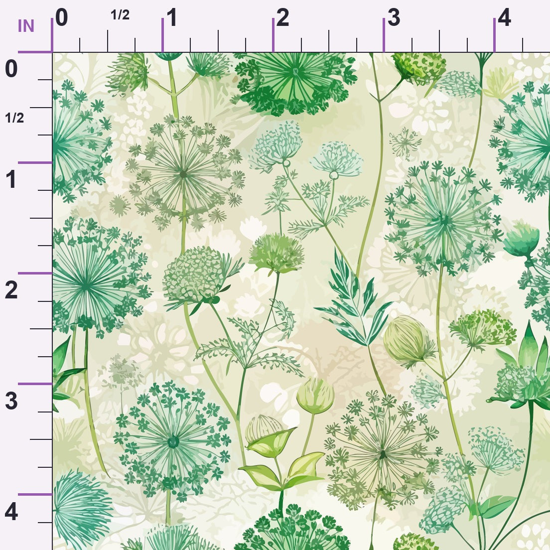 Art Nouveau Queen Anne Flowers Pattern 1 Minky Fabric