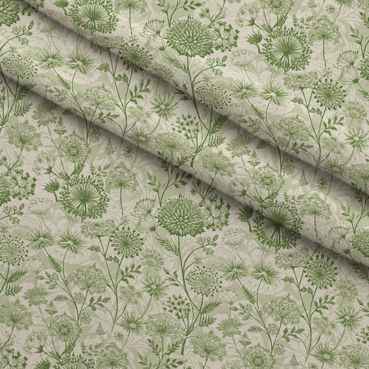 Art Nouveau Queen Anne Flowers Pattern 2 Minky Fabric
