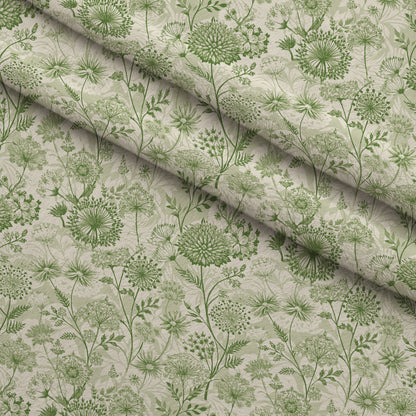 Art Nouveau Queen Anne Flowers Pattern 2 Minky Fabric