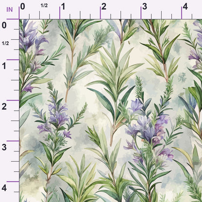 Art Nouveau Rosemary Sprigs Pattern 1 Minky Fabric