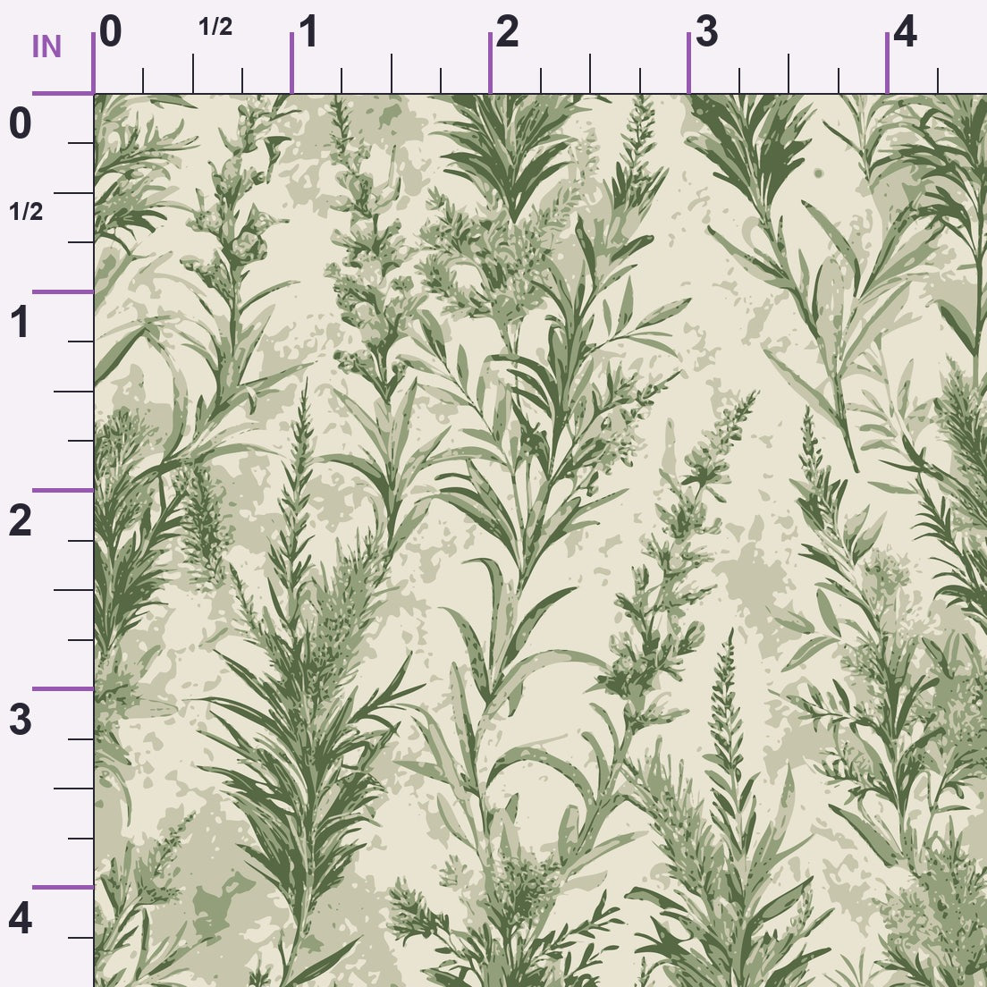 Art Nouveau Rosemary Sprigs Pattern 2 Minky Fabric