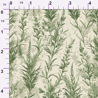 Art Nouveau Rosemary Sprigs Pattern 2 Minky Fabric