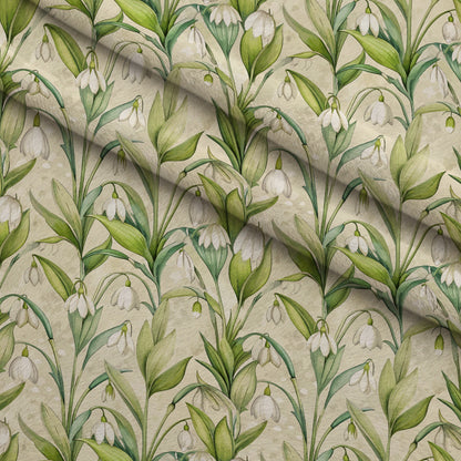 Art Nouveau Snowdrops Pattern 2 Minky Fabric
